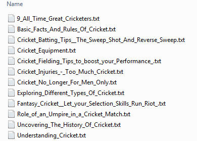 cricket plr articles