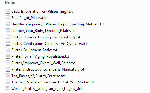 Pilates PLR Articles