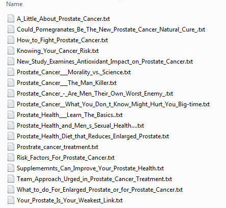 Prostate Cancer PLR Articles
