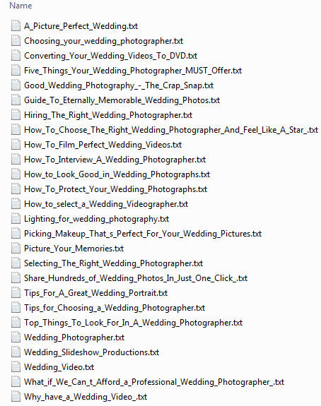 Wedding Photography PLR Articles