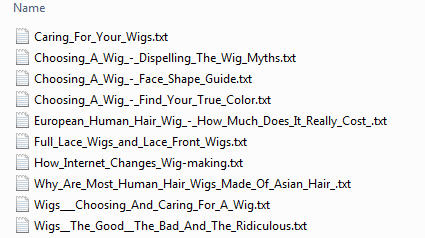 Wigs PLR Articles